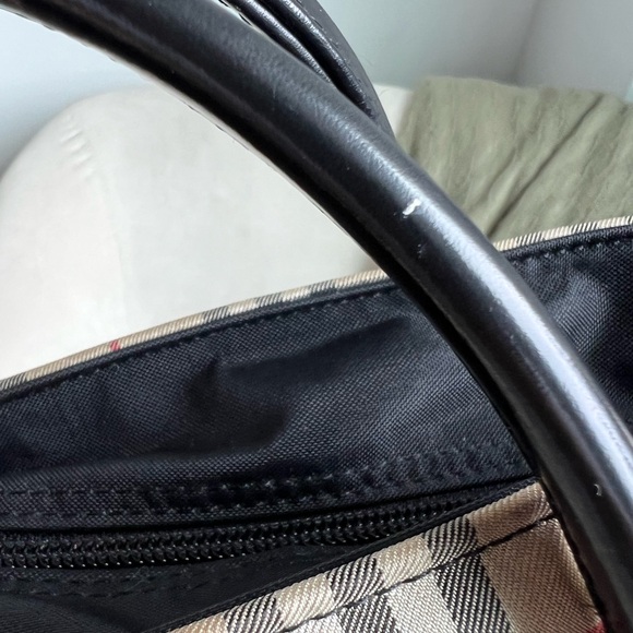 Burberry Blue Label Nova Check Mini Tote Nylon EUC - Picture 4 of 17